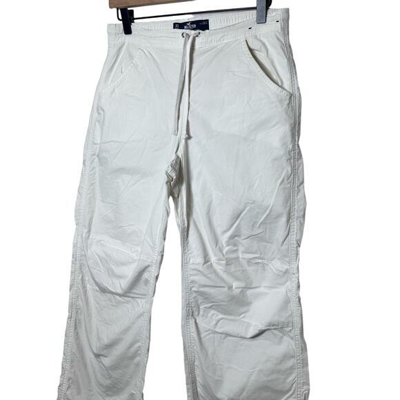 Hollister ULTRA HIGH RISE BAGGY PANTS in White Size XS Short - Picture 7 of 14